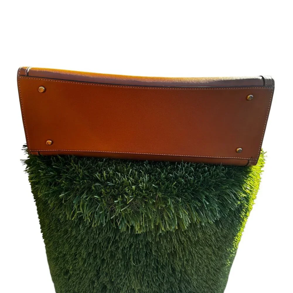 Tory Burch Walker Canvas Satchel in Natural with Striped Strap - Picture 10 of 16